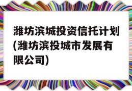 潍坊滨城投资信托计划(潍坊滨投城市发展有限公司)