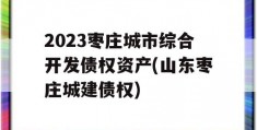 2023枣庄城市综合开发债权资产(山东枣庄城建债权)