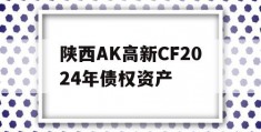 陕西AK高新CF2024年债权资产