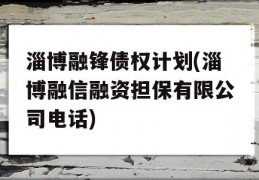 淄博融锋债权计划(淄博融信融资担保有限公司电话)