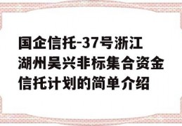 国企信托-37号浙江湖州吴兴非标集合资金信托计划的简单介绍