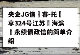 央企JG信‮睿-托‬享324号江苏‮海滨‬永续债政信的简单介绍