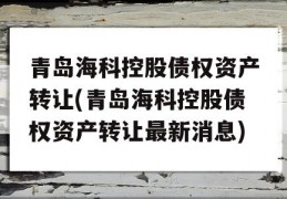 青岛海科控股债权资产转让(青岛海科控股债权资产转让最新消息)