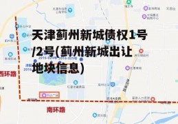 天津蓟州新城债权1号/2号(蓟州新城出让地块信息)