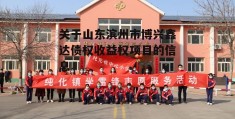 关于山东滨州市博兴鑫达债权收益权项目的信息