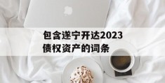 包含遂宁开达2023债权资产的词条