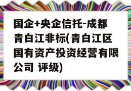 国企+央企信托-成都青白江非标(青白江区国有资产投资经营有限公司 评级)