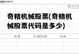 奇精机械股票(奇精机械股票代码是多少)