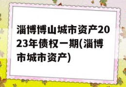 淄博博山城市资产2023年债权一期(淄博市城市资产)