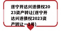 遂宁开达兴遂债权2023资产转让(遂宁开达兴遂债权2023资产转让一2号)