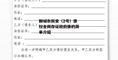 聊城市民安（2号）债权合同存证政府债的简单介绍