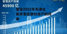 包含2022年天津北辰开发区债权资产的词条