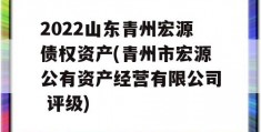 2022山东青州宏源债权资产(青州市宏源公有资产经营有限公司 评级)