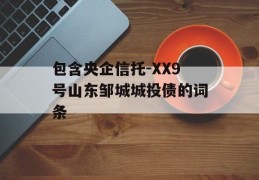 包含央企信托-XX9号山东邹城城投债的词条