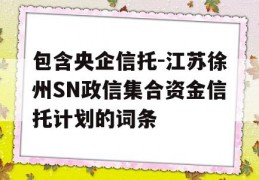 包含央企信托-江苏徐州SN政信集合资金信托计划的词条