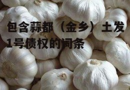 包含蒜都（金乡）土发1号债权的词条