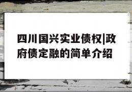 四川国兴实业债权|政府债定融的简单介绍