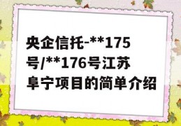 央企信托-**175号/**176号江苏阜宁项目的简单介绍