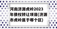 河南济源虎岭2023年债权转让项目(济源市虎岭属于哪个区)