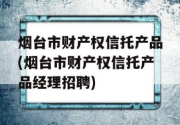 烟台市财产权信托产品(烟台市财产权信托产品经理招聘)