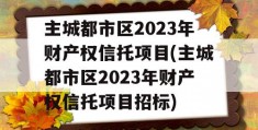 主城都市区2023年财产权信托项目(主城都市区2023年财产权信托项目招标)