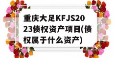 重庆大足KFJS2023债权资产项目(债权属于什么资产)