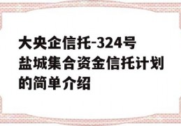 大央企信托-324号盐城集合资金信托计划的简单介绍