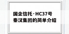 国企信托·HC37号秦汉集团的简单介绍