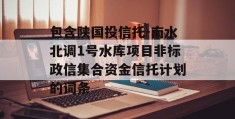 包含陕国投信托-南水北调1号水库项目非标政信集合资金信托计划的词条