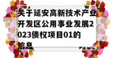 关于延安高新技术产业开发区公用事业发展2023债权项目01的信息