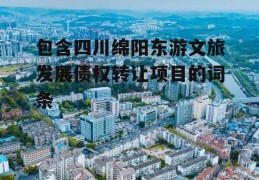 包含四川绵阳东游文旅发展债权转让项目的词条