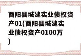 酉阳县城建实业债权资产01(酉阳县城建实业债权资产0100万)