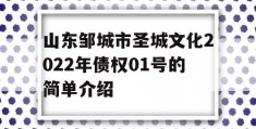 山东邹城市圣城文化2022年债权01号的简单介绍