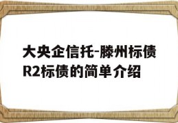 大央企信托-滕州标债R2标债的简单介绍