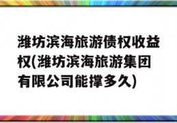 潍坊滨海旅游债权收益权(潍坊滨海旅游集团有限公司能撑多久)