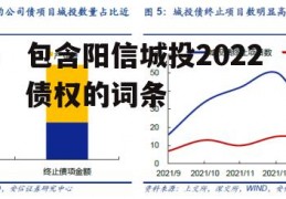 包含阳信城投2022债权的词条