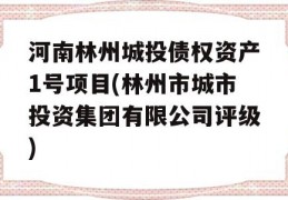 河南林州城投债权资产1号项目(林州市城市投资集团有限公司评级)