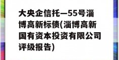 大央企信托—55号淄博高新标债(淄博高新国有资本投资有限公司评级报告)