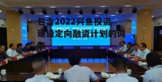 包含2022兴鱼投资建设定向融资计划的词条