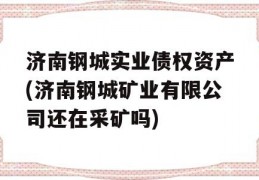 济南钢城实业债权资产(济南钢城矿业有限公司还在采矿吗)