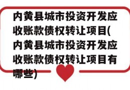 内黄县城市投资开发应收账款债权转让项目(内黄县城市投资开发应收账款债权转让项目有哪些)