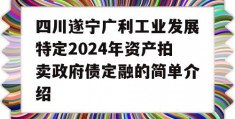 四川遂宁广利工业发展特定2024年资产拍卖政府债定融的简单介绍
