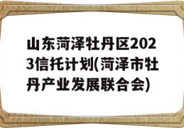 山东菏泽牡丹区2023信托计划(菏泽市牡丹产业发展联合会)