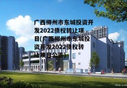 广西柳州市东城投资开发2022债权转让项目(广西柳州市东城投资开发2022债权转让项目公告)