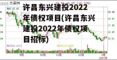 许昌东兴建投2022年债权项目(许昌东兴建投2022年债权项目招标)