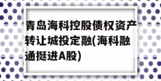 青岛海科控股债权资产转让城投定融(海科融通挺进A股)