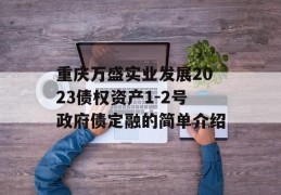 重庆万盛实业发展2023债权资产1-2号政府债定融的简单介绍