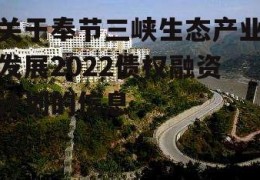 关于奉节三峡生态产业发展2022债权融资计划的信息