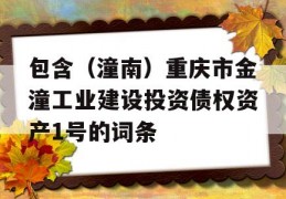 包含（潼南）重庆市金潼工业建设投资债权资产1号的词条