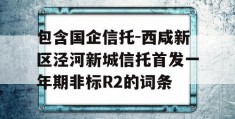 包含国企信托-西咸新区泾河新城信托首发一年期非标R2的词条